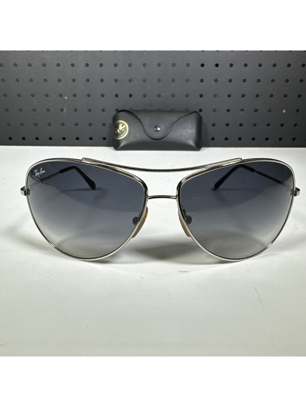Ray‑Ban RB3293 Highstreet Aviator Sunglasses Matte Blue Tint